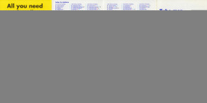 [February 2001] Tube map: Journey planner with station index and facilities: Green Box: "No District line between Edgware Road and Earl's Court" (Yellow Pages "Removals & Storage" advert)