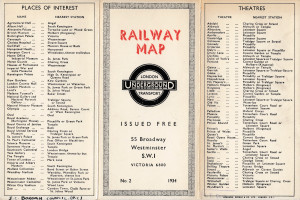 [1934: No 2] Railway Map (Liverpool Street missing)