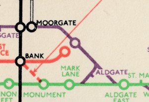 [1934: No 2] Railway Map (Liverpool Street missing)