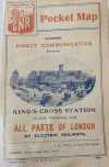 [April 1913] GNR Pocket Map: Kings Cross Station & All Parts of London By Electric Railways