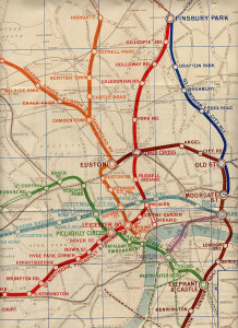 [1907] Evening News London Tube Map: Red Cover