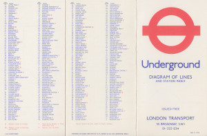 [1975: No 2] Diagram of Lines and Station Index