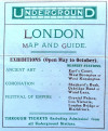 [1911] London Underground Map & Guide: Underground logo. Green and purple printing.